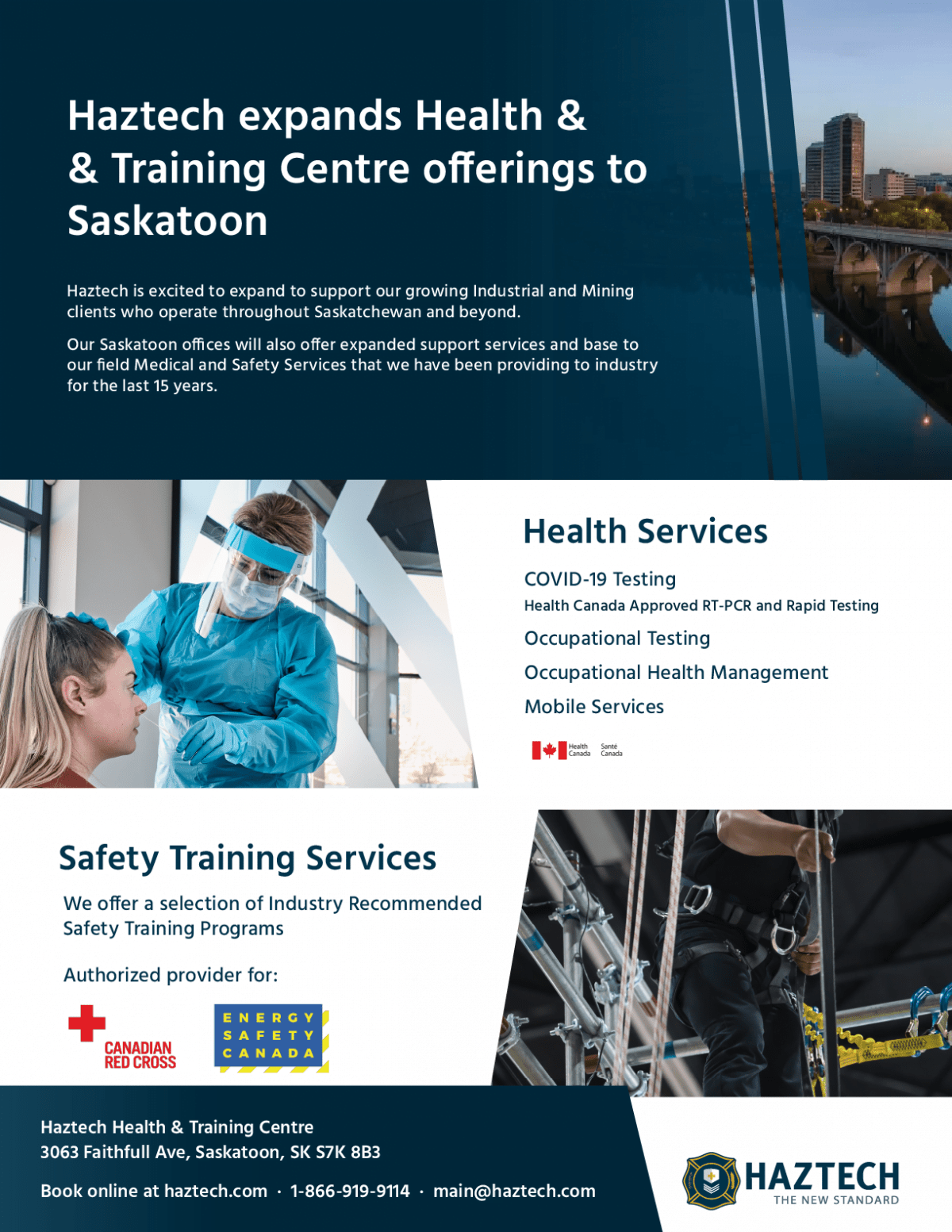 Haztech expands Health Centre & Training Centre to Saskatoon